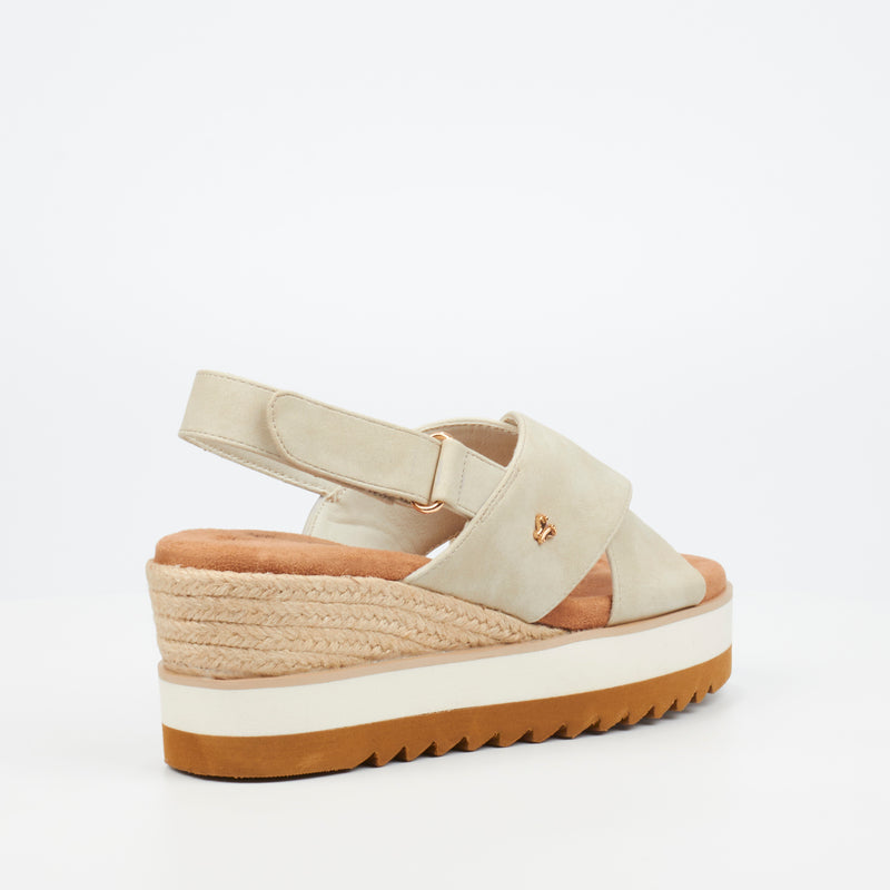 Butterfly Feet Billie 1 Low Wedge - Bone footwear Butterfly Feet   