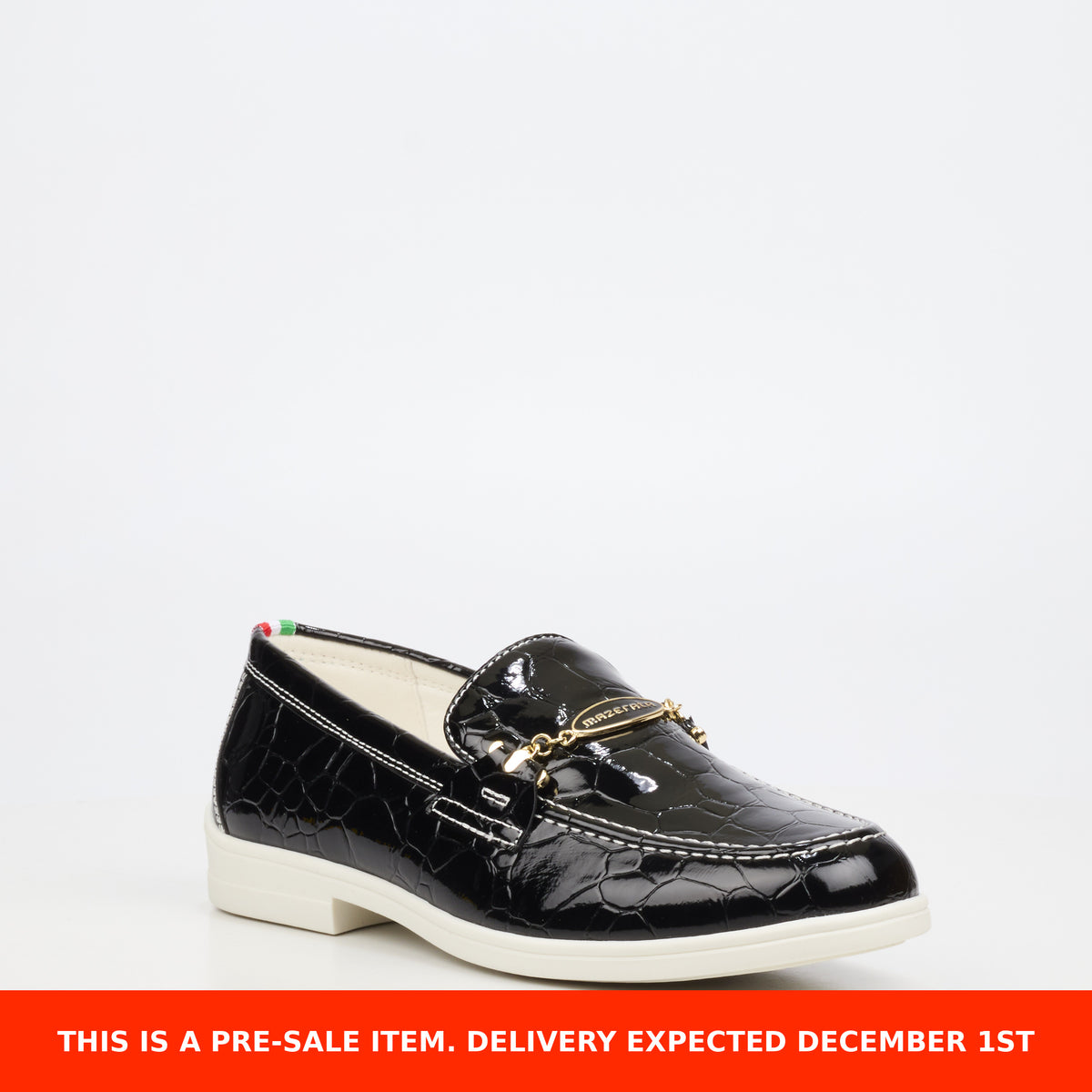 Mazerata Biter 1 Croc/Patent Shoe - Black presale