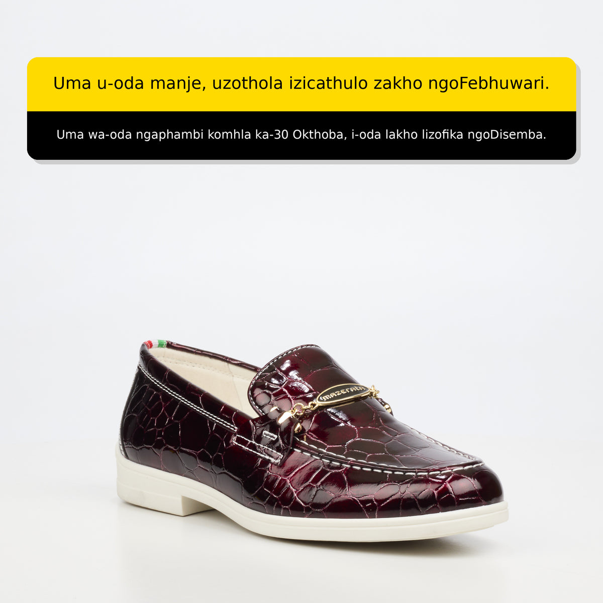 Mazerata Biter 1 Croc/Patent Shoe - Burgundy footwear Mazerata