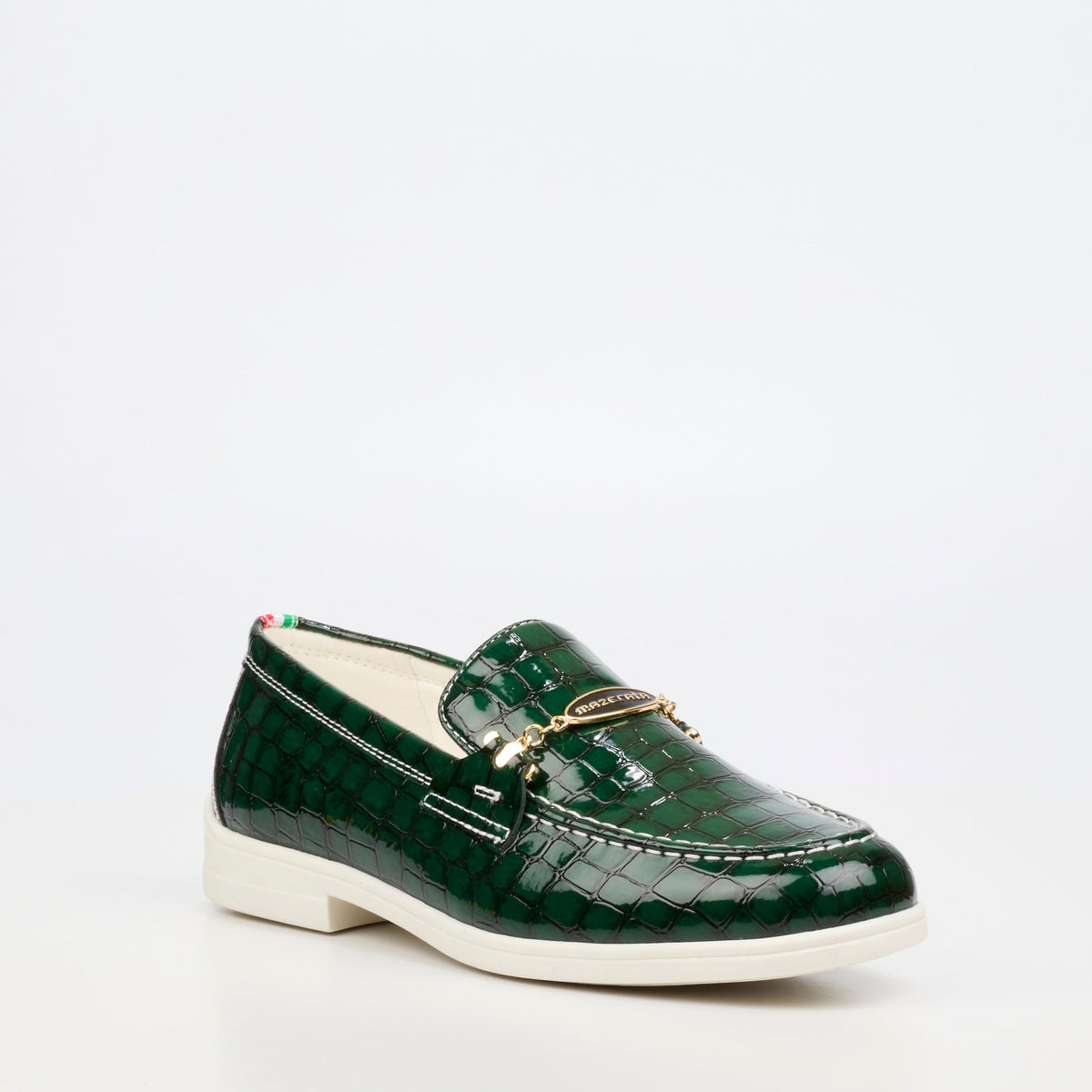 Mazerata Biter 1 Croc/Patent Shoe - Green footwear Mazerata