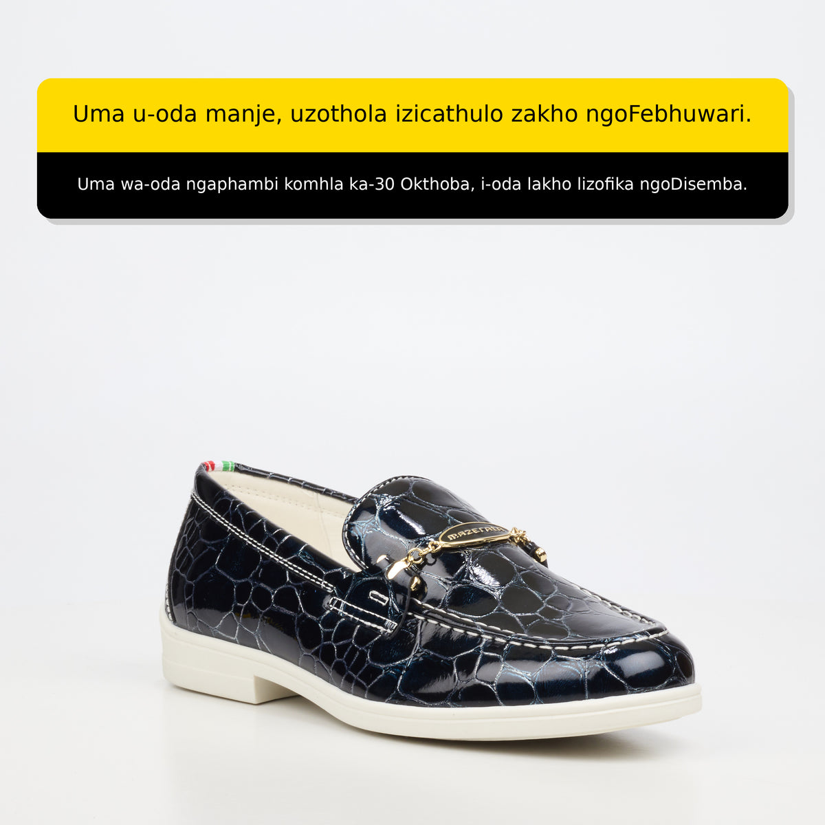 Mazerata Biter 1 Croc/Patent Shoe - Navy footwear Mazerata
