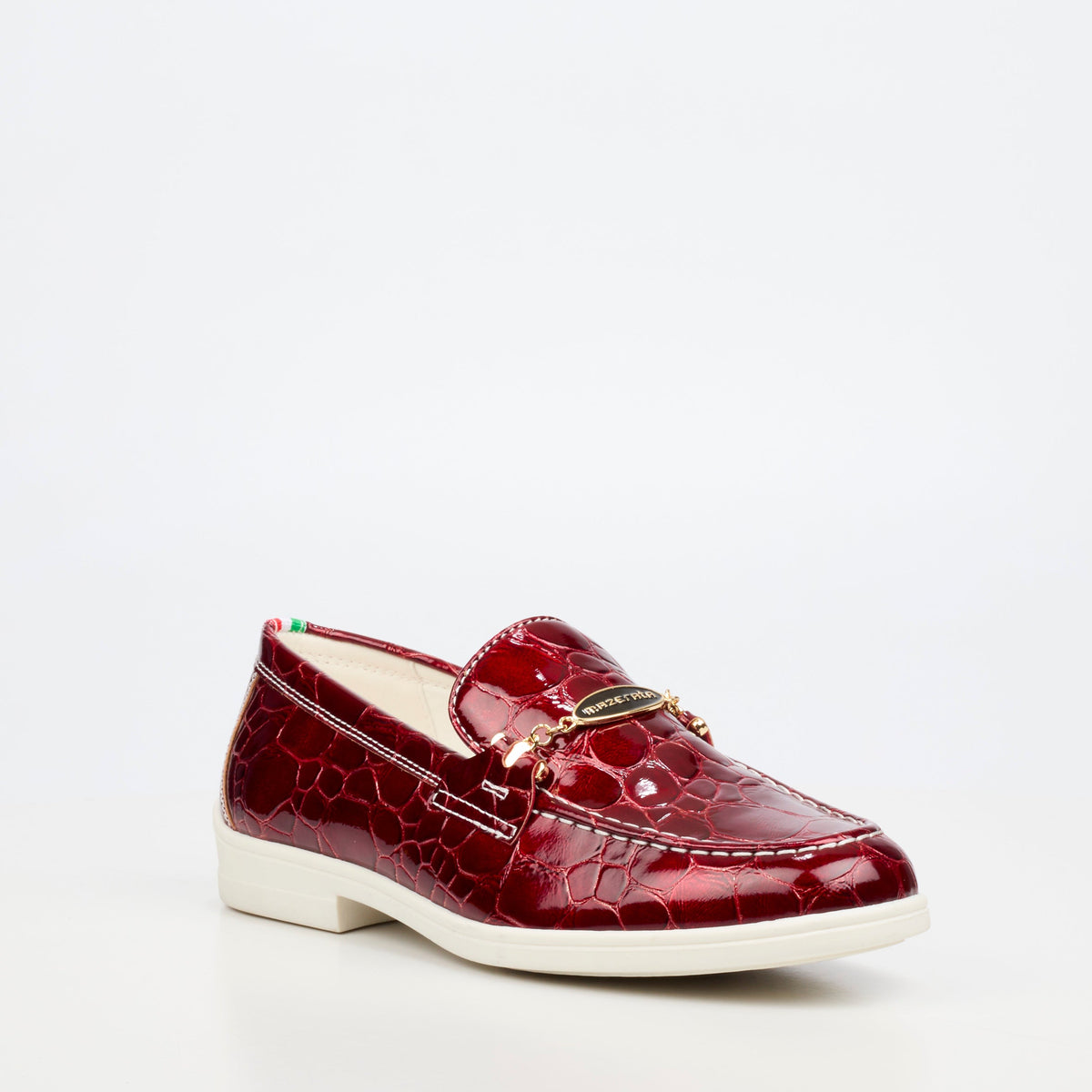 Mazerata Biter 1 Croc/Patent Shoe - Red