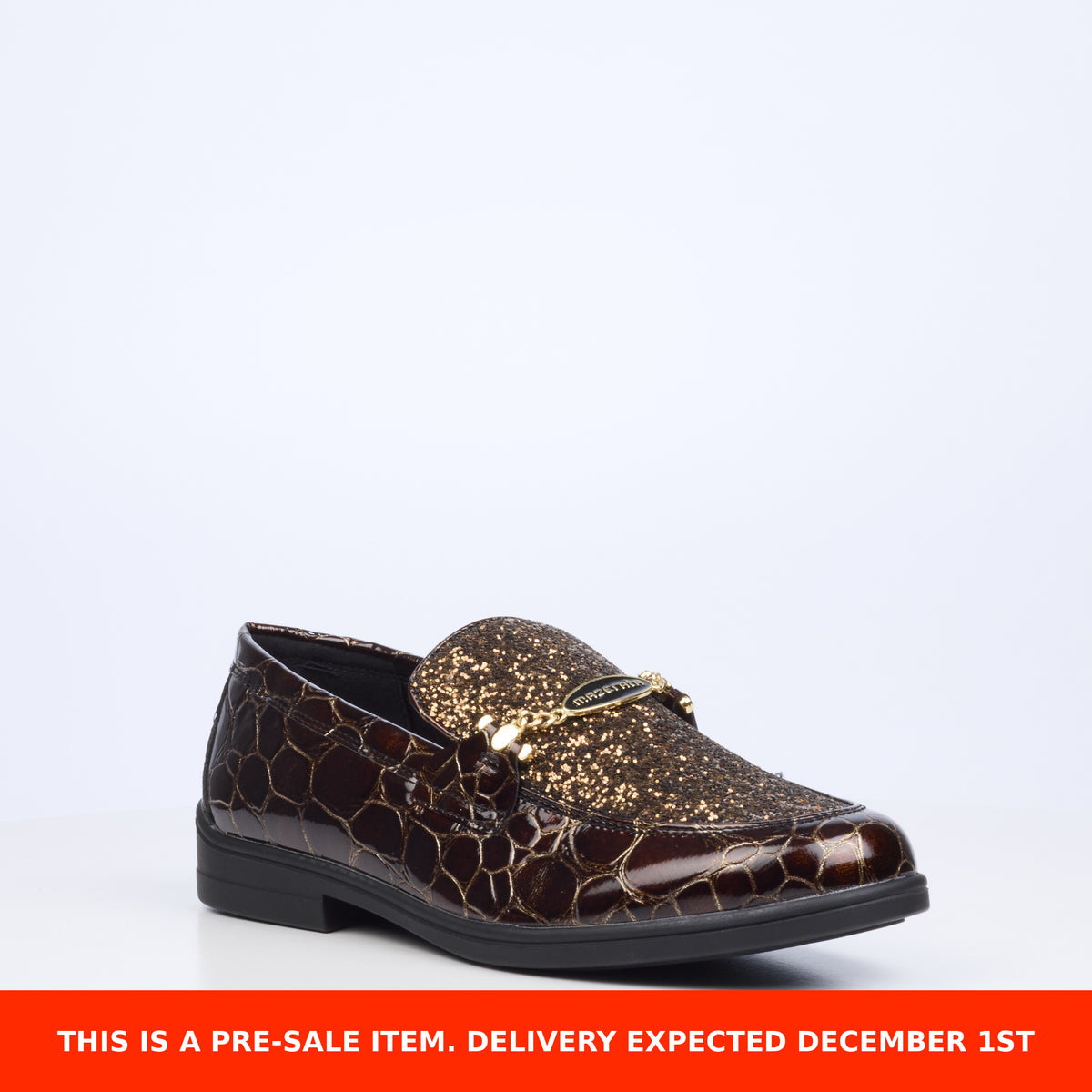 Mazerata Biter 1 Rhinestone/Croc Shoe - Brown presale