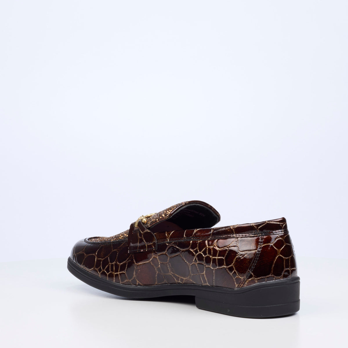 Mazerata Biter 1 Rhinestone/Croc Shoe - Brown