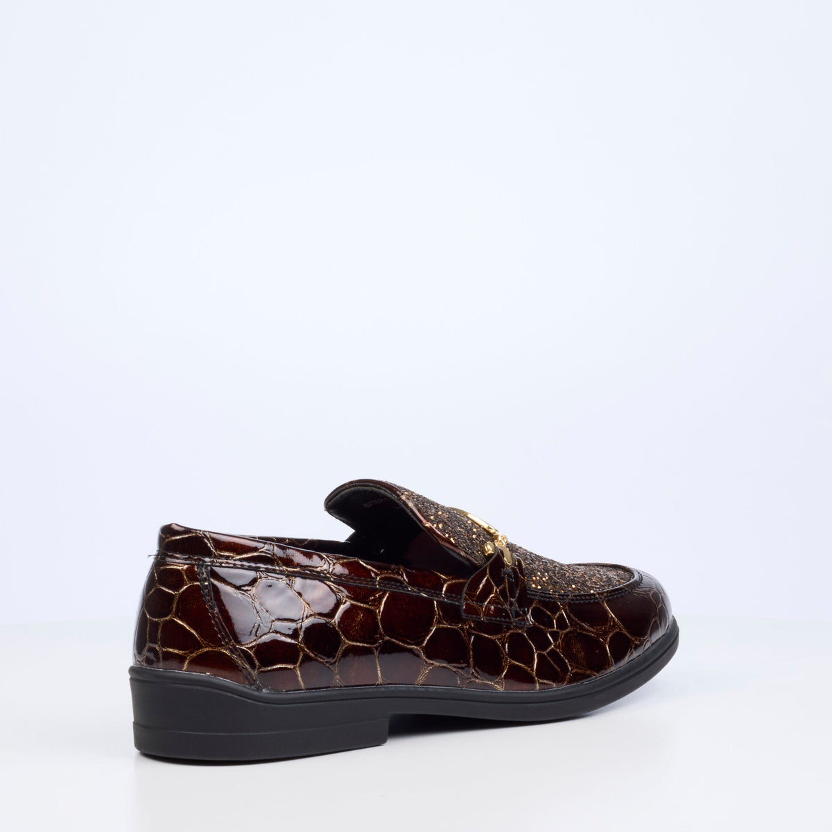 Mazerata Biter 1 Rhinestone/Croc Shoe - Brown