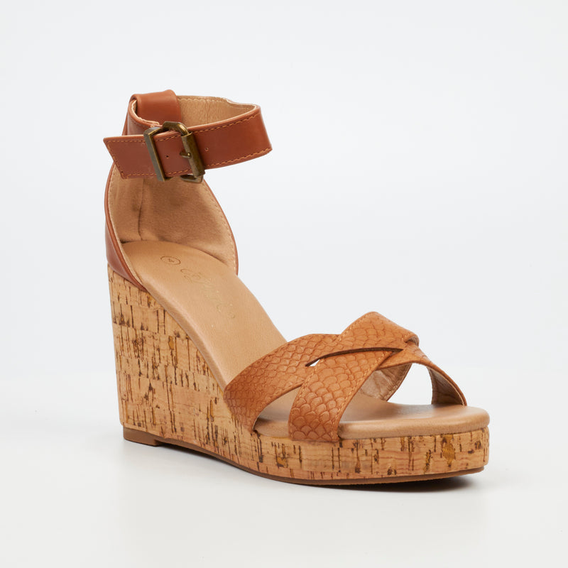 Miss Black Bordo 1 Wedge - Camel footwear Miss Black   