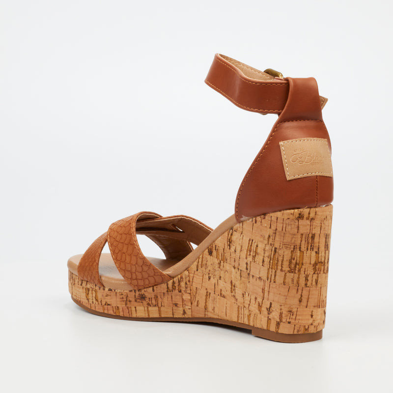 Miss Black Bordo 1 Wedge - Camel footwear Miss Black   