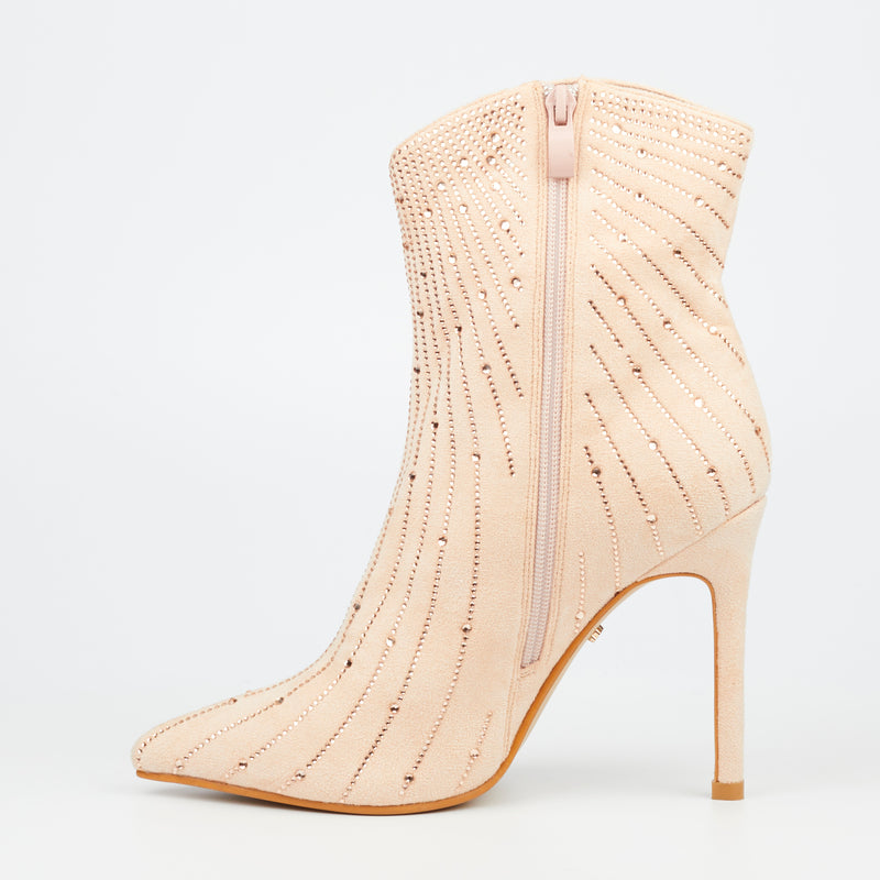 Miss Black Boss 14 Ankle Boot - Nude footwear Miss Black   