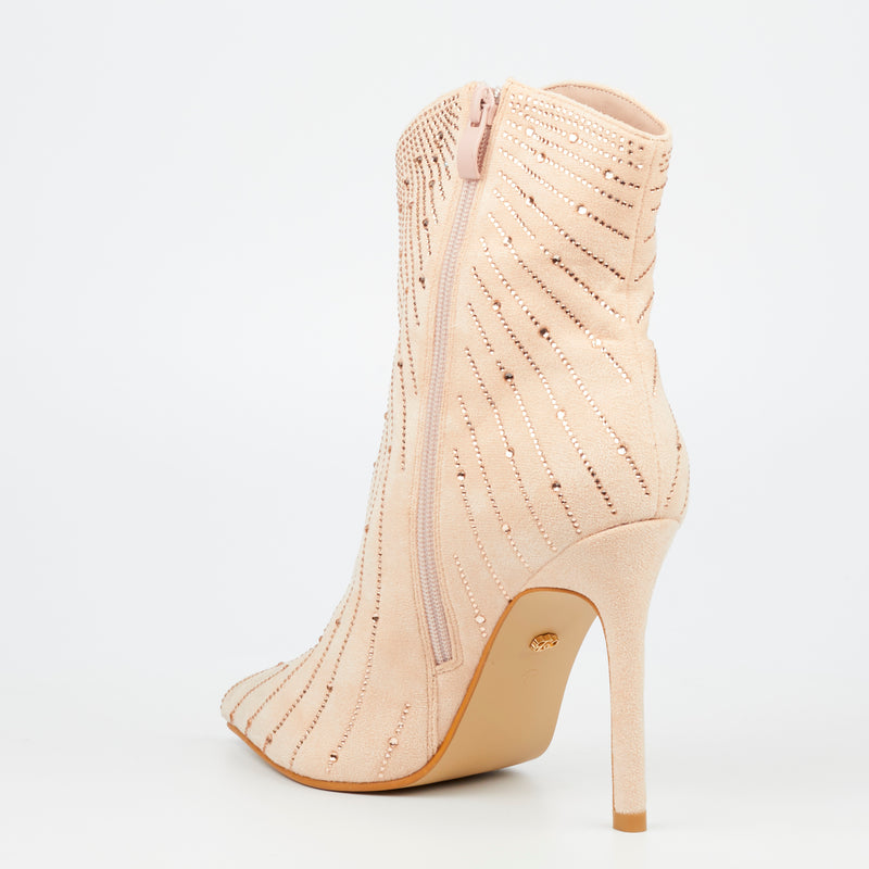 Miss Black Boss 14 Ankle Boot - Nude footwear Miss Black   