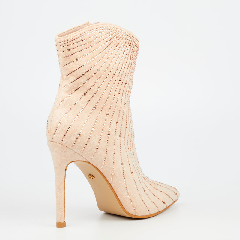 Miss Black Boss 14 Ankle Boot - Nude footwear Miss Black   