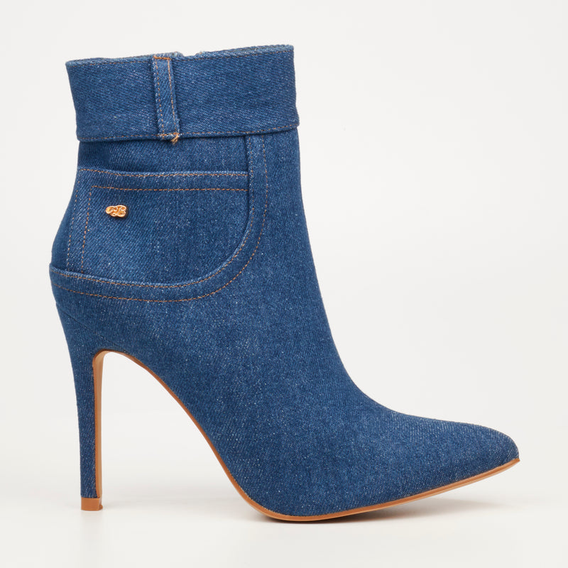 Miss Black Boss 16 Ankle Boot - Navy footwear Miss Black