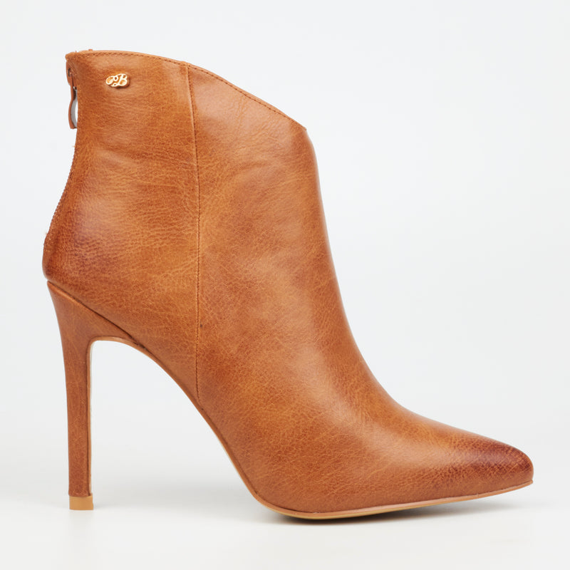 Miss Black Boss 1 Ankle Boot - Tan footwear Miss Black   