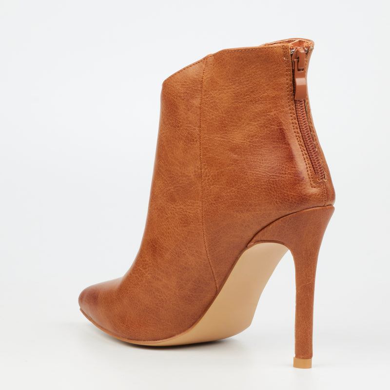 Miss Black Boss 1 Ankle Boot - Tan footwear Miss Black   