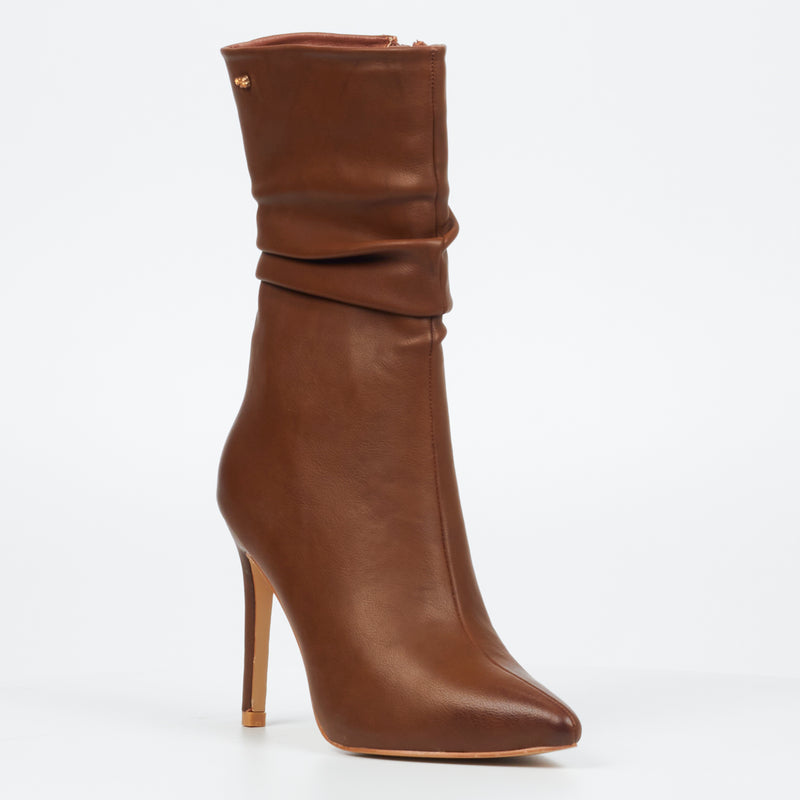 Miss Black Boss 3 Ankle Boot - Chocolate footwear Miss Black   