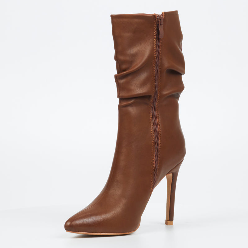 Miss Black Boss 3 Ankle Boot - Chocolate footwear Miss Black