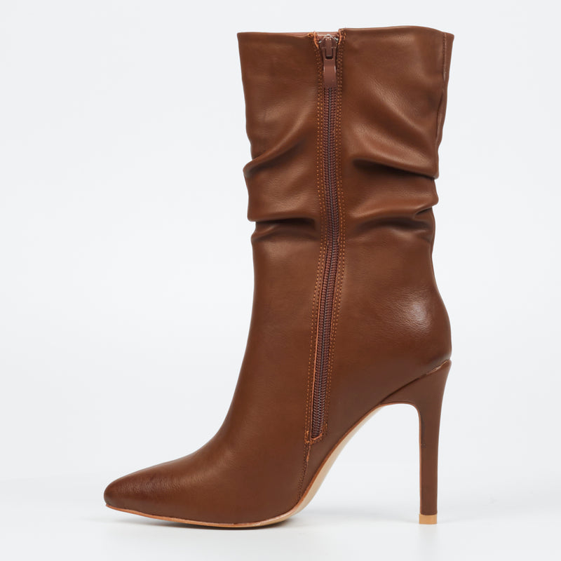 Miss Black Boss 3 Ankle Boot - Chocolate footwear Miss Black