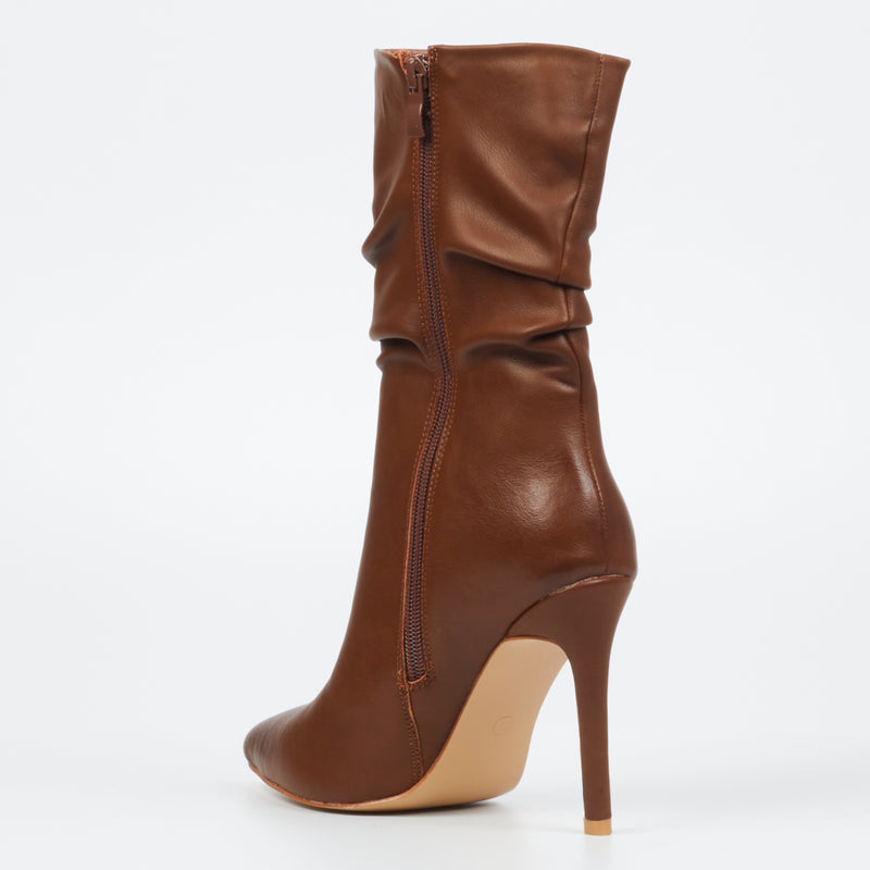 Miss Black Boss 3 Ankle Boot - Chocolate footwear Miss Black