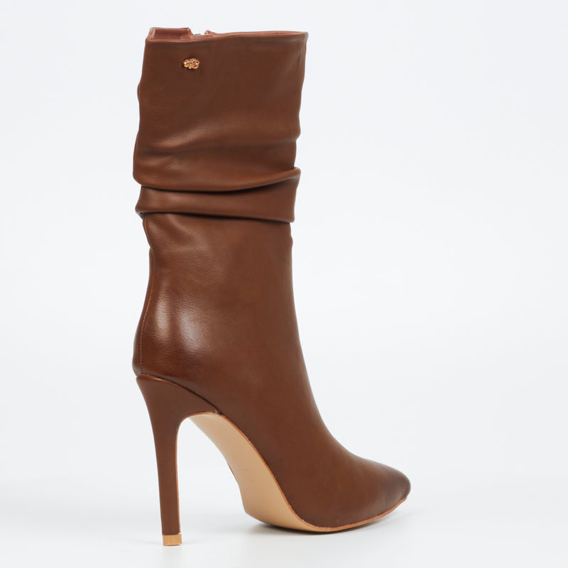 Miss Black Boss 3 Ankle Boot - Chocolate footwear Miss Black   