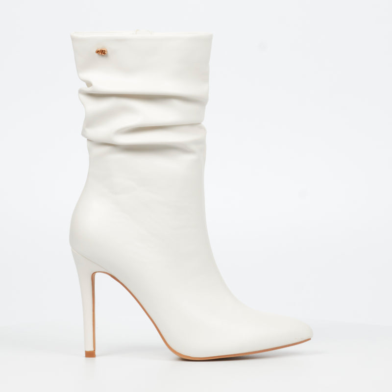 Miss Black Boss 3 Ankle Boot - White footwear Miss Black