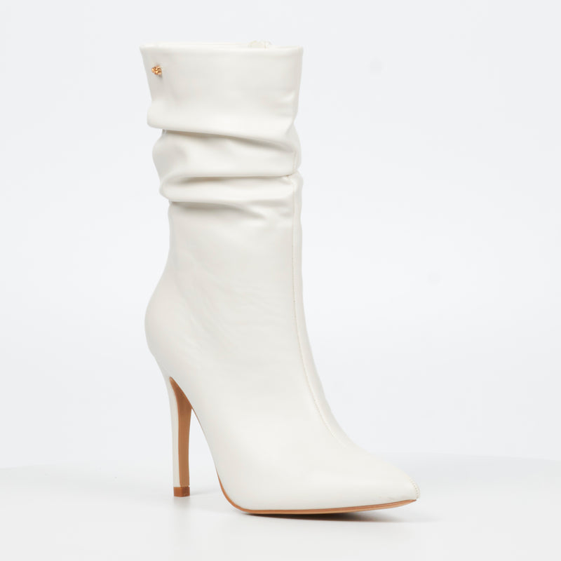 Miss Black Boss 3 Ankle Boot - White footwear Miss Black