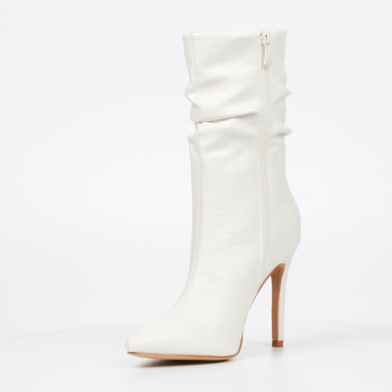 Miss Black Boss 3 Ankle Boot - White footwear Miss Black