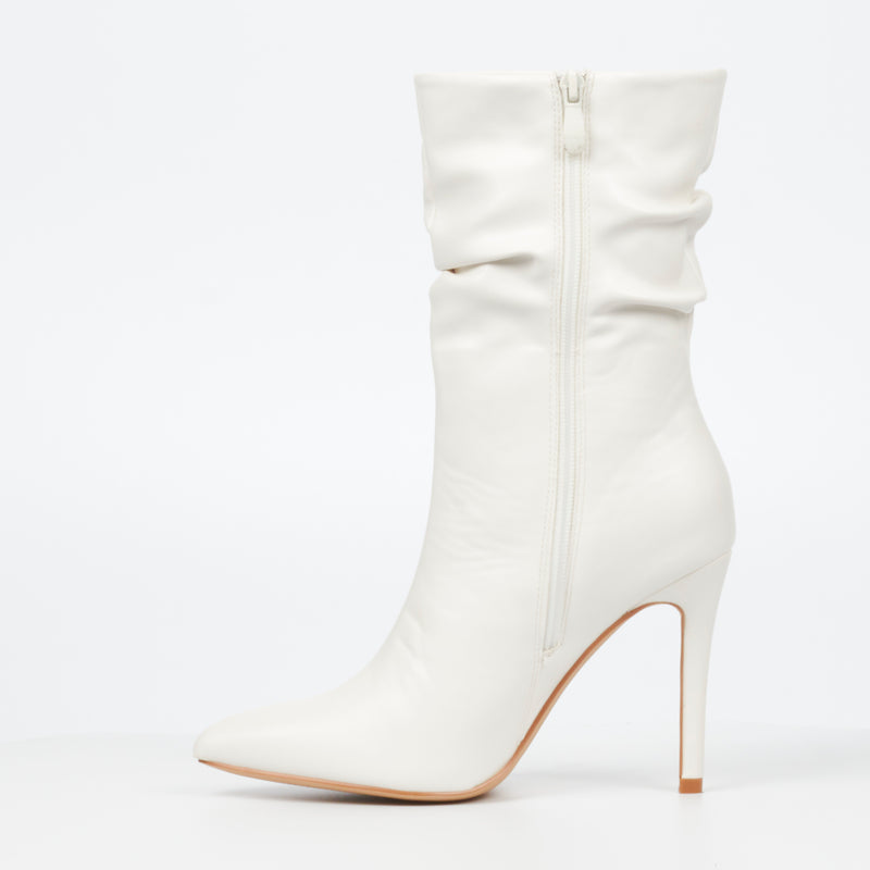 Miss Black Boss 3 Ankle Boot - White footwear Miss Black