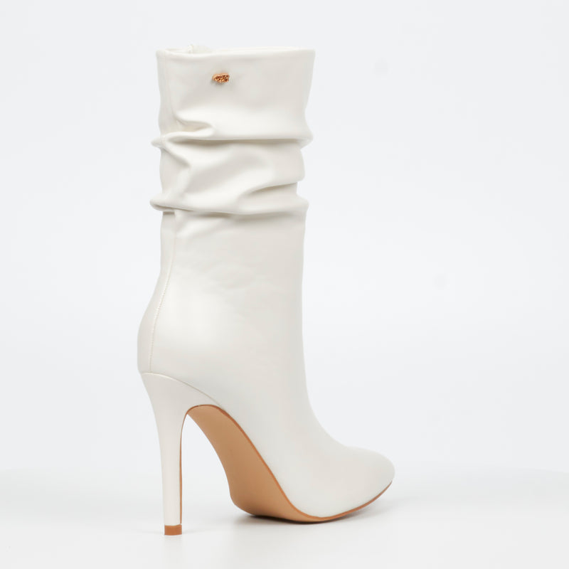 Miss Black Boss 3 Ankle Boot - White footwear Miss Black