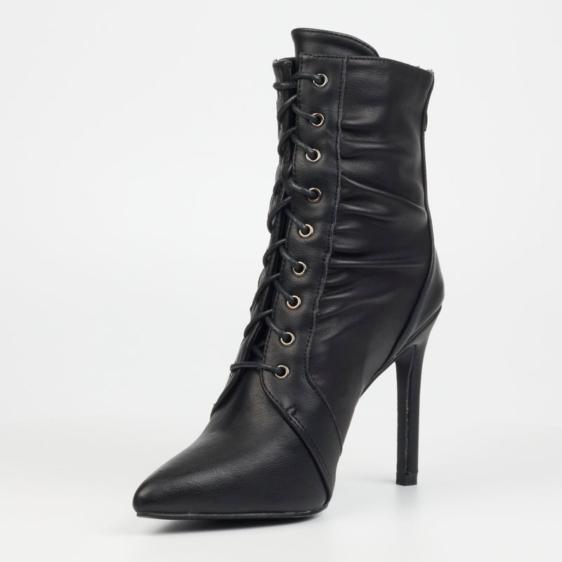 Miss Black Boss 4 Ankle Boot - Black footwear Miss Black   