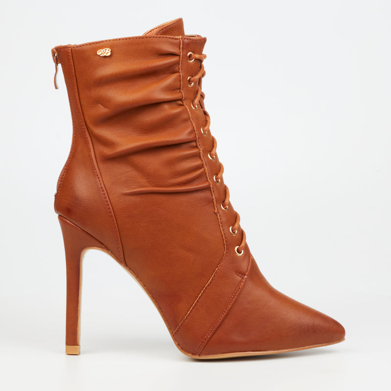 Miss Black Boss 4 Ankle Boot - Tan footwear Miss Black   