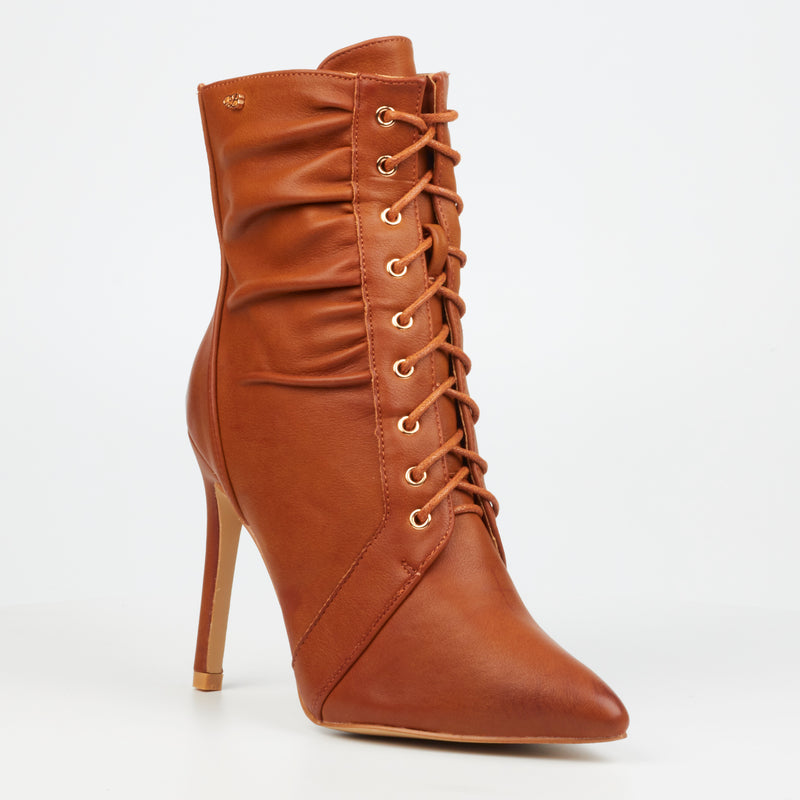 Miss Black Boss 4 Ankle Boot - Tan footwear Miss Black   