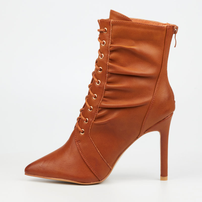 Miss Black Boss 4 Ankle Boot - Tan footwear Miss Black   