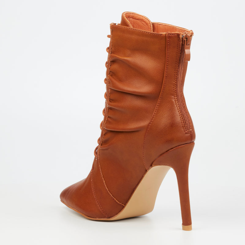 Miss Black Boss 4 Ankle Boot - Tan footwear Miss Black   