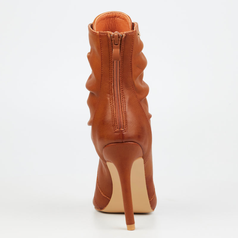 Miss Black Boss 4 Ankle Boot - Tan footwear Miss Black   