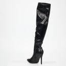 Miss Black Boss 7 High Boot - Black footwear Miss Black