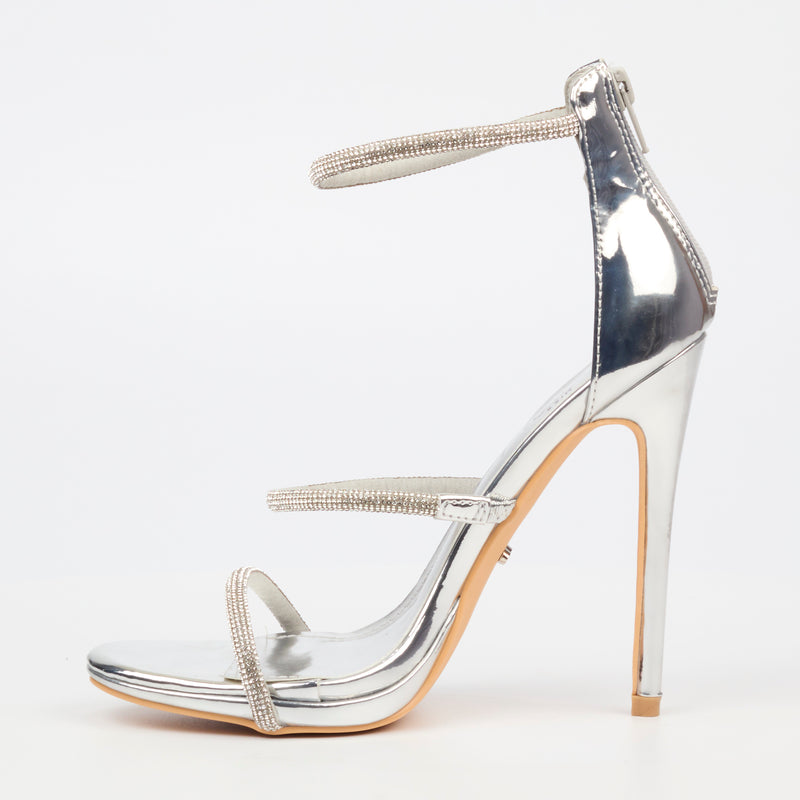 Miss Black Bou 6 Heel - Silver footwear Miss Black   