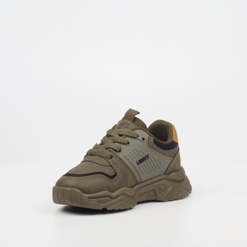 Urbanart Brave 1 Faux Nubuck Sneaker - Olive (kids) footwear UBRT   
