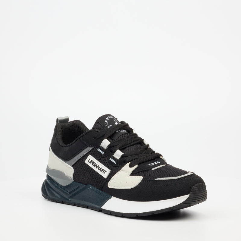 Urbanart Brazza 1 Faux Nubuck Sneaker - Black footwear UBRT