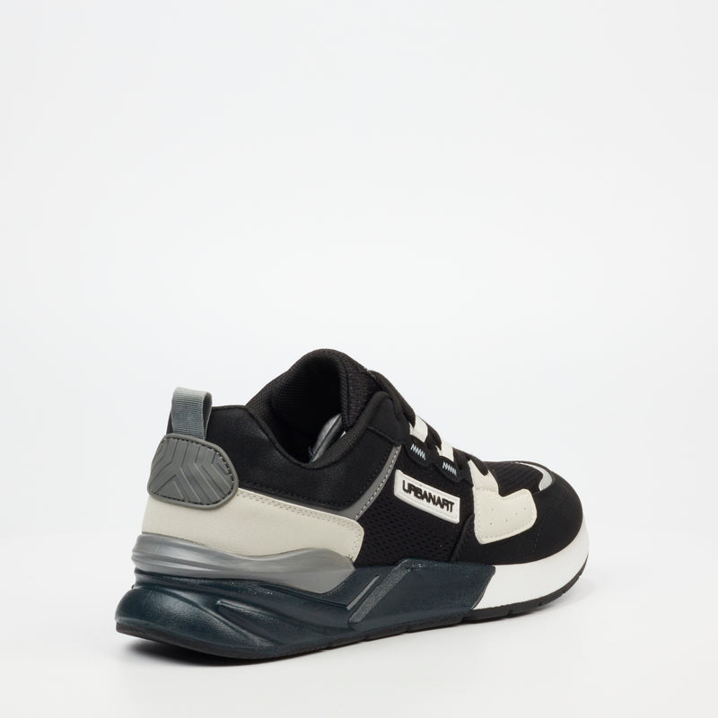 Urbanart Brazza 1 Faux Nubuck Sneaker - Black footwear UBRT