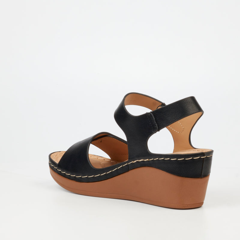 Butterfly Classics Brenda 1 Wedge - Black footwear Butterfly Classics