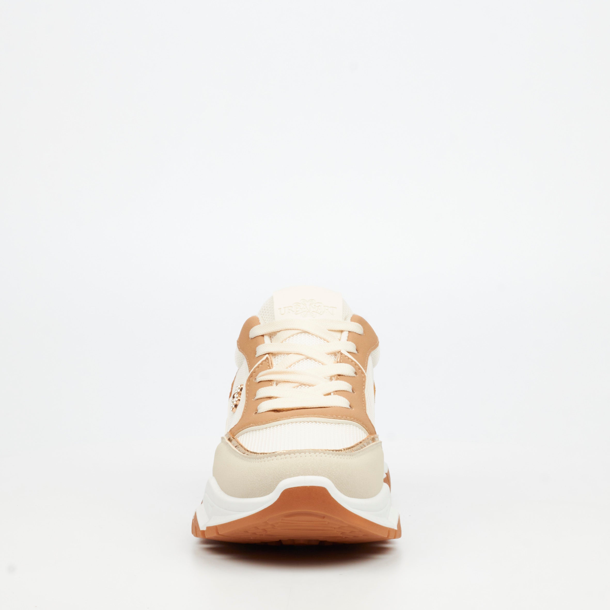 Urbanart Britney 2 Mesh / Faux Suede Sneaker - Beige(ladies) footwear UBRT