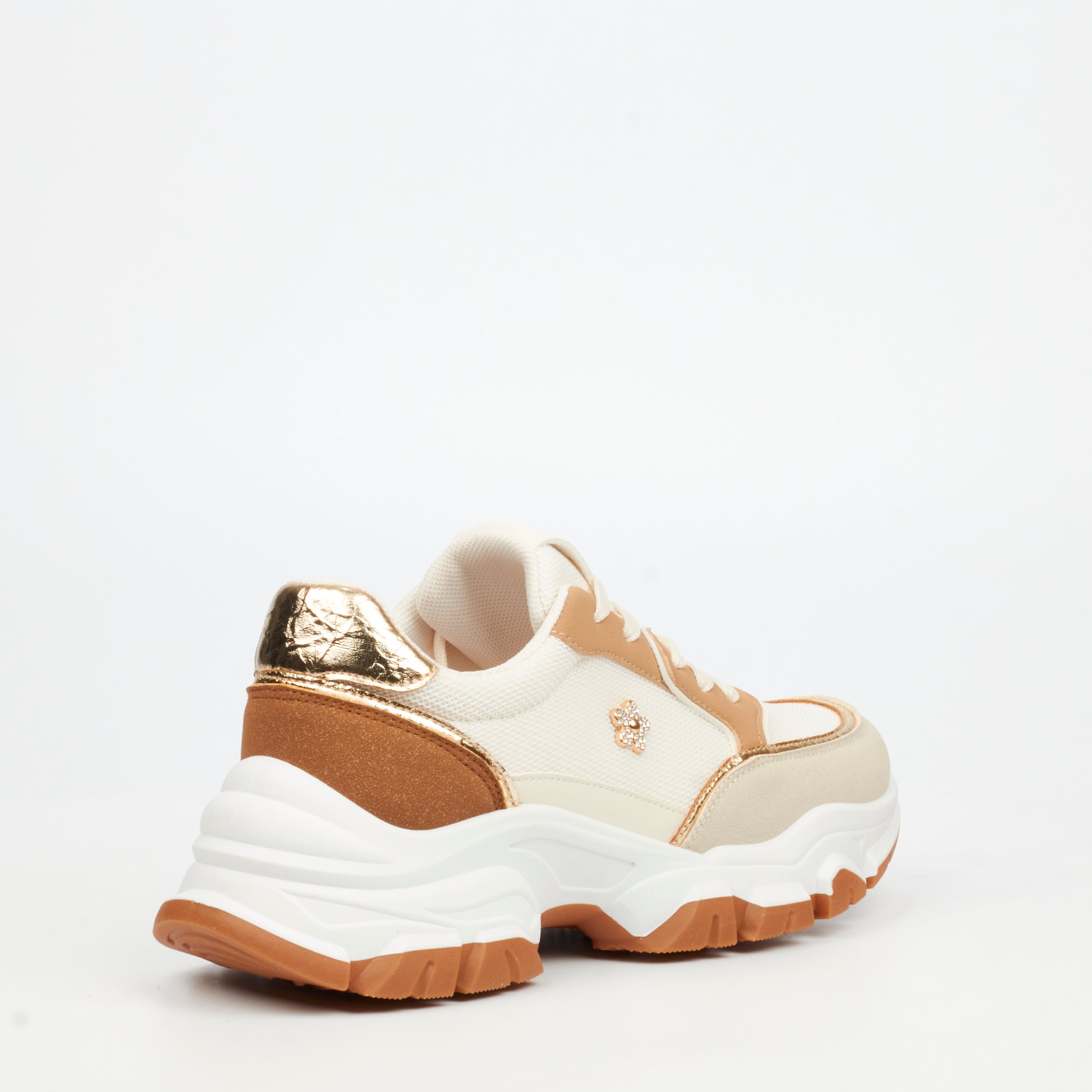 Urbanart Britney 2 Mesh / Faux Suede Sneaker - Beige(ladies) footwear UBRT