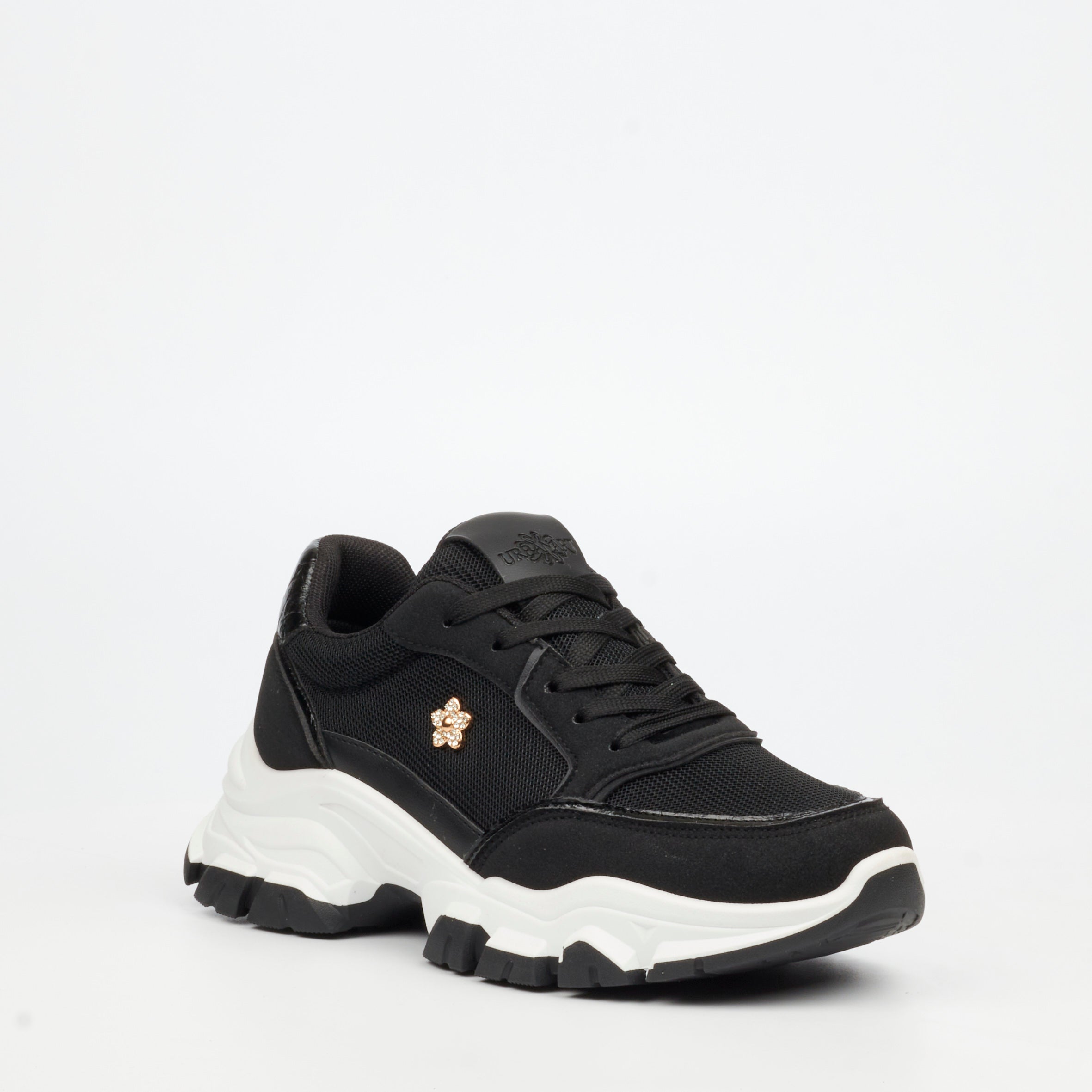 Urbanart Britney 2 Mesh / Faux Suede Snealer - Black(ladies) footwear UBRT