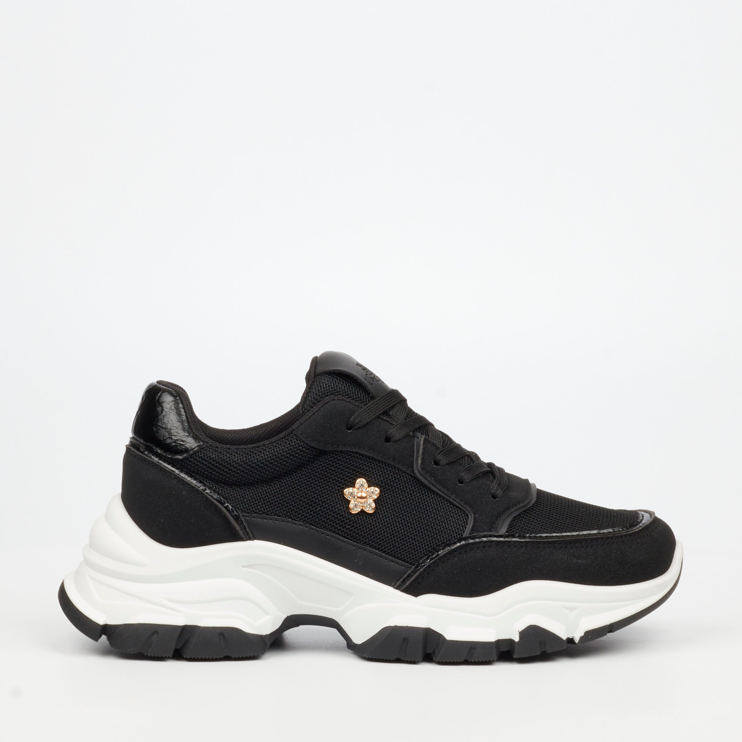 Urbanart Britney 2 Mesh / Faux Suede Snealer - Black(ladies) footwear UBRT