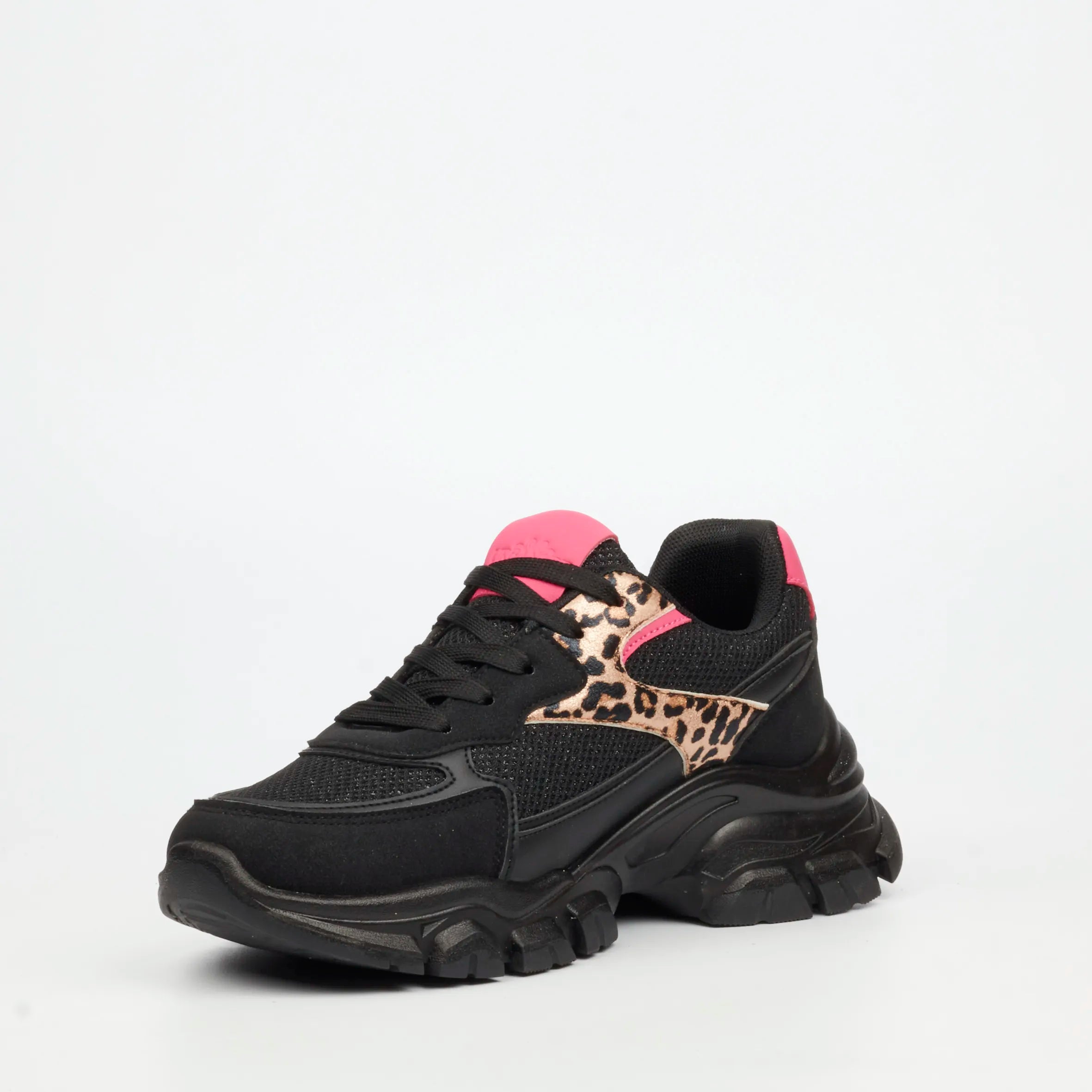Urbanart Britney 6 Faux Nubuck / Knit Sneaker - Black (Ladies)