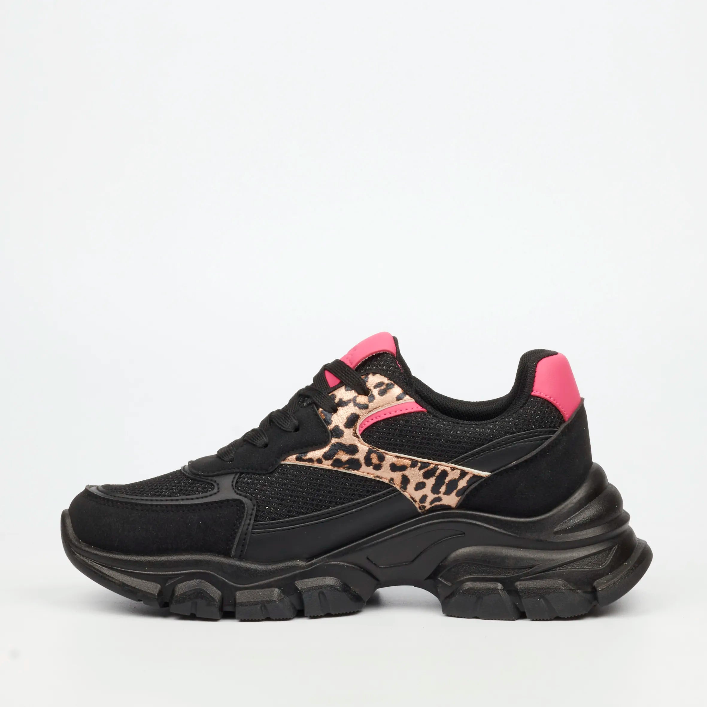 Urbanart Britney 6 Faux Nubuck / Knit Sneaker - Black (Ladies)