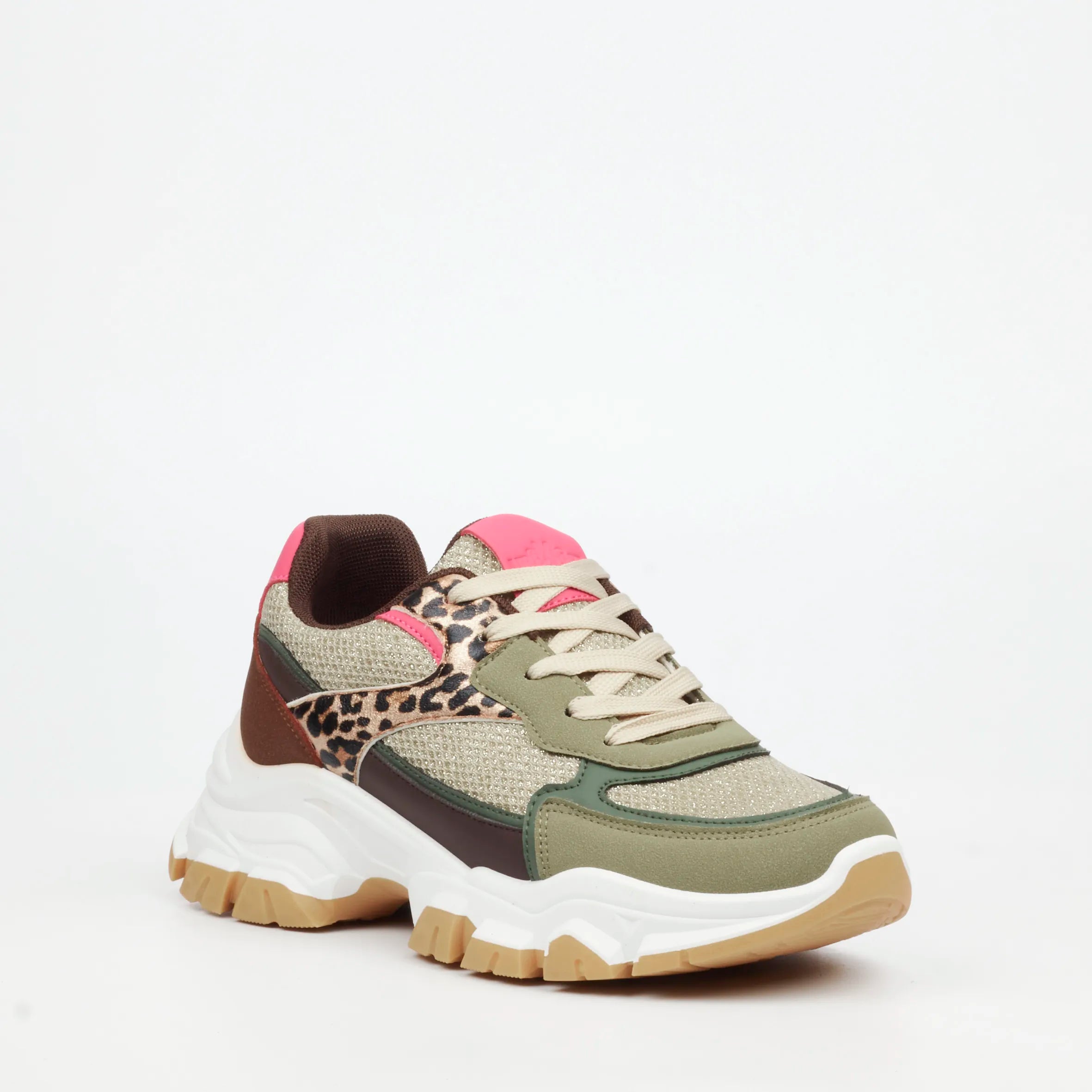 Urbanart Britney 6 Faux Nubuck / Knit Sneaker - Olive (Ladies)