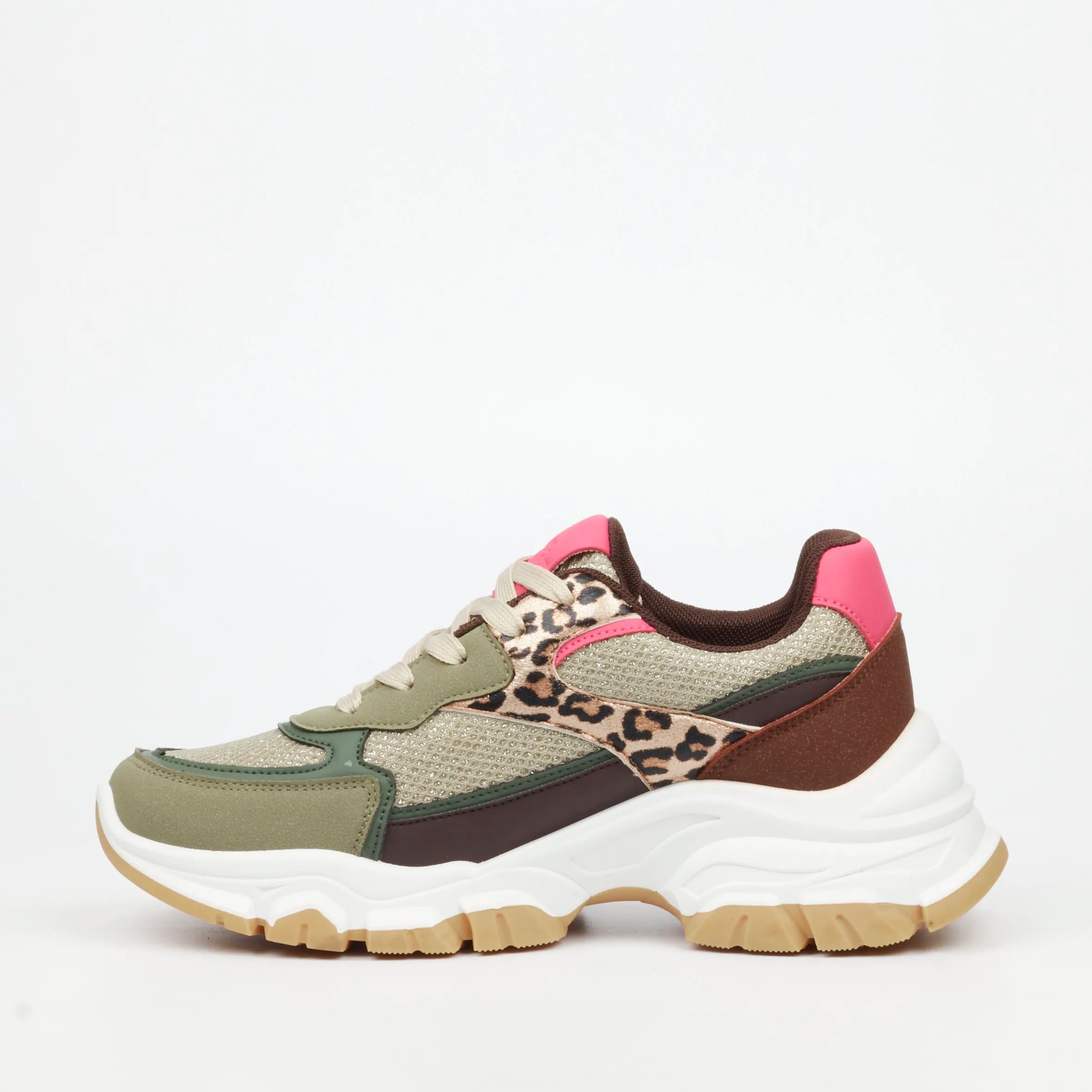 Urbanart Britney 6 Faux Nubuck / Knit Sneaker - Olive (Ladies)