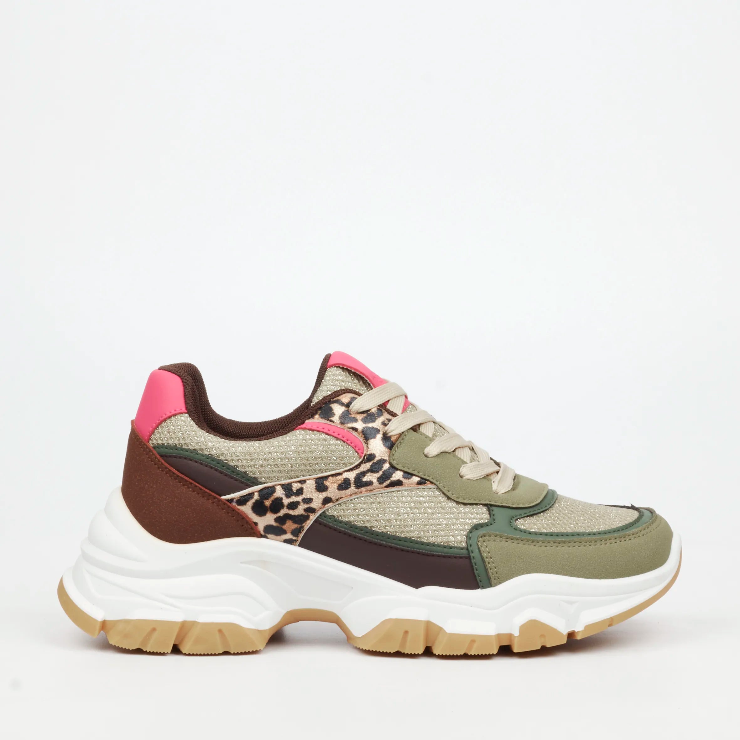 Urbanart Britney 6 Faux Nubuck / Knit Sneaker - Olive (Ladies)
