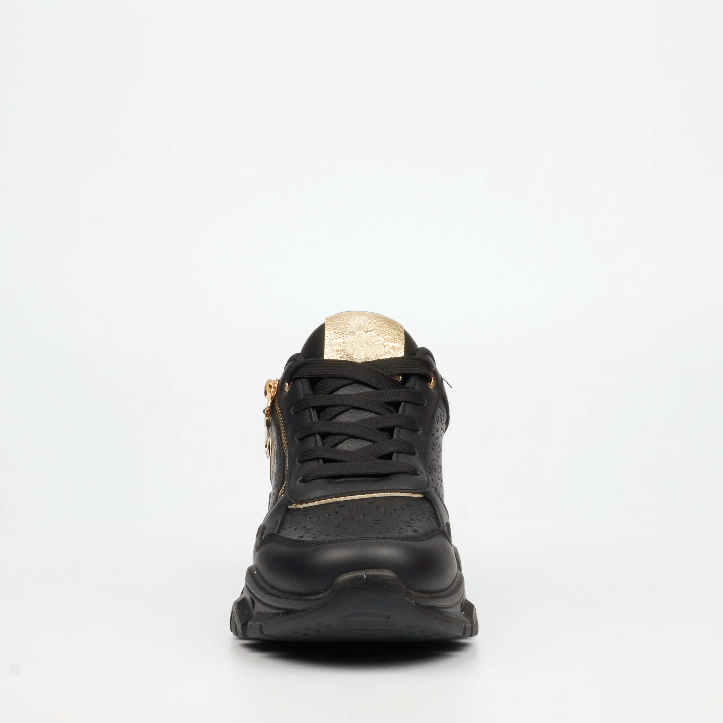 Urbanart Britney 7 Faux Leather Sneaker - Black (Ladies)