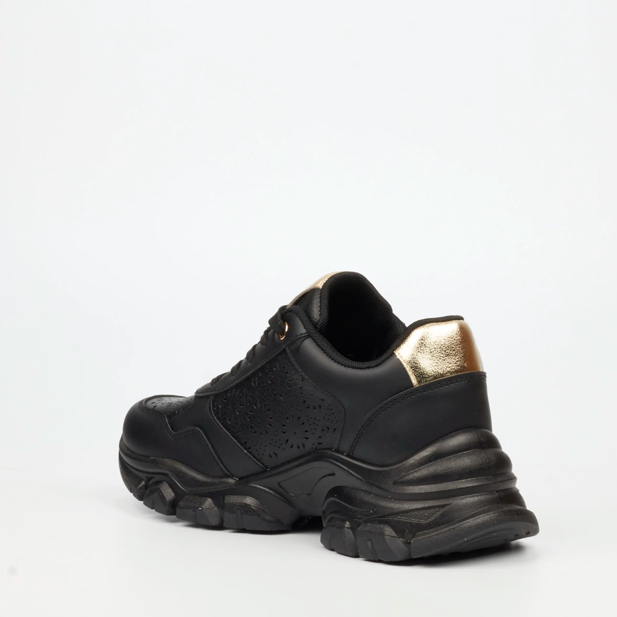Urbanart Britney 7 Faux Leather Sneaker - Black (Ladies)